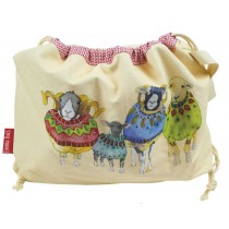 Woolly Sheep in Sweaters Draw String Bag